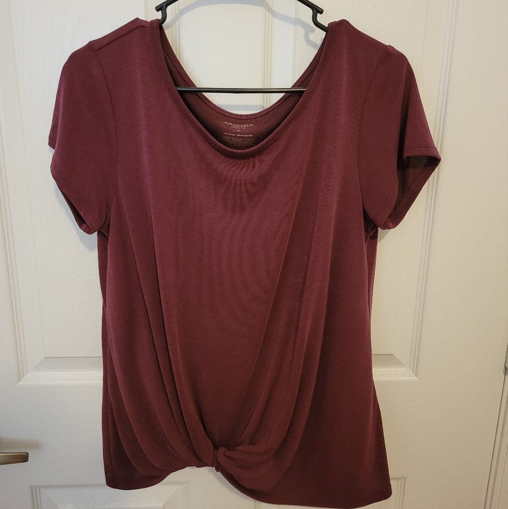 Women's burgundy blouse